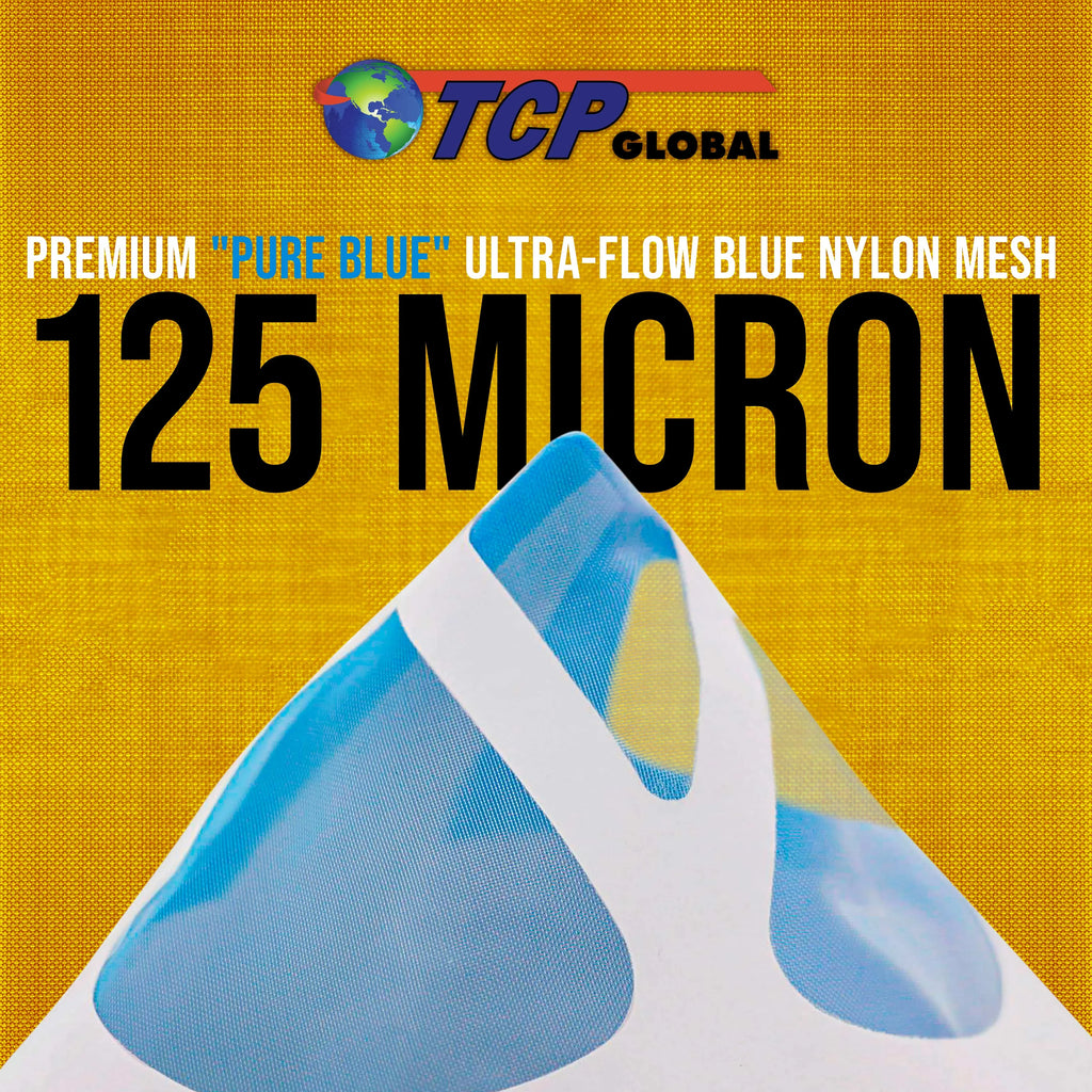 TCP Global Case of 1000 Paint Strainers with Ultra-Fine 125 Micron Filter Tips - Premium Pure Blue Ultra-Flow Blue Nylon Mesh - Cone Paint Filter Screen - Finely Strain Auto, Car, House Paint