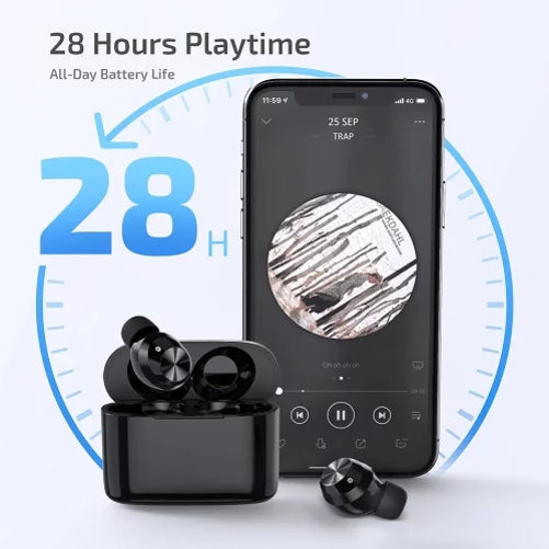 Wireless Earphones TWS True Stereo Earbuds Headphones w Mic Charging Case P2P for Samsung Galaxy A21 A20 A13 5G A12 5G A11 A10s A10e A03s A02s A01 - Sonim XP8 XP3 - Sony Xperia 1