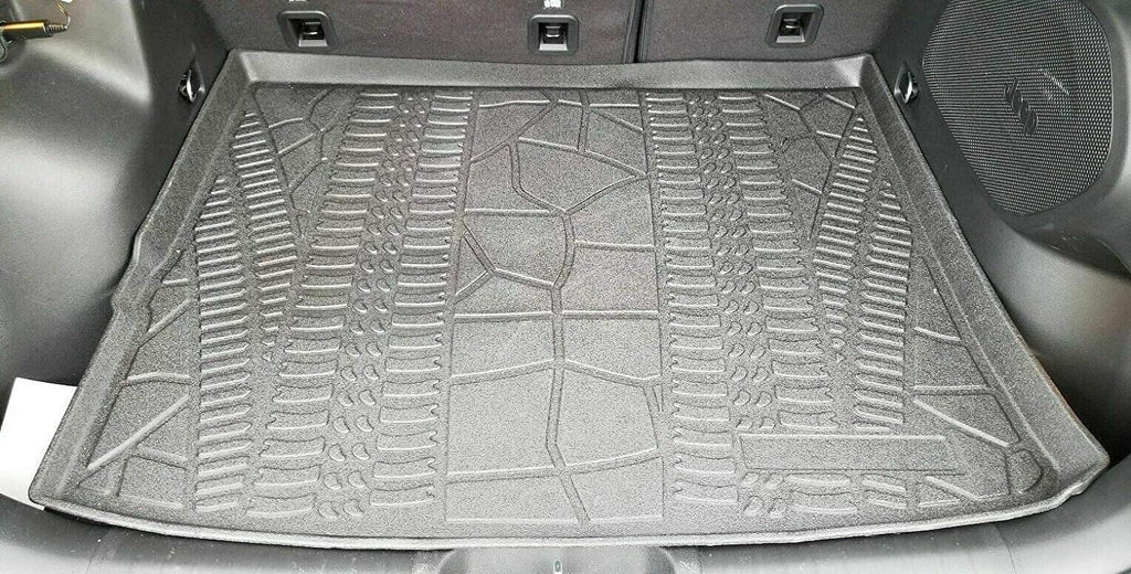 EACCESSORIES EA Cargo Liner – Trunk Mat for Jeep Cherokee 2014-2023 – Strong Trunk Mats for Cars with Raised Lip – Non-Slip Car Trunk Mat Rubber – Easy to Install – Laser Pre-Cut Design