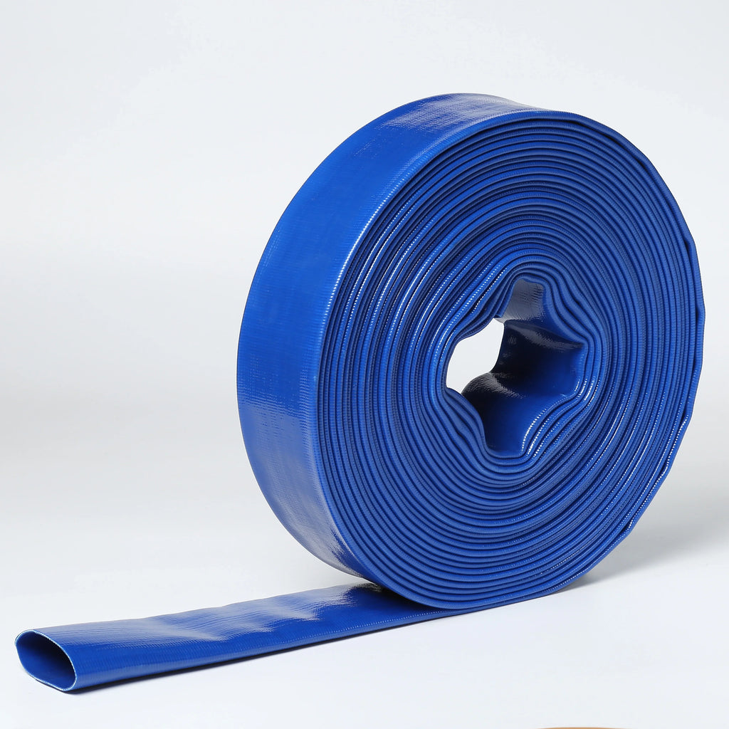 1.5" 1-1/2" In Dia x 100 ft Heavy Duty Flat Lay Sump Pump Discharge and Backwash PVC Hose 4 Bar (100)