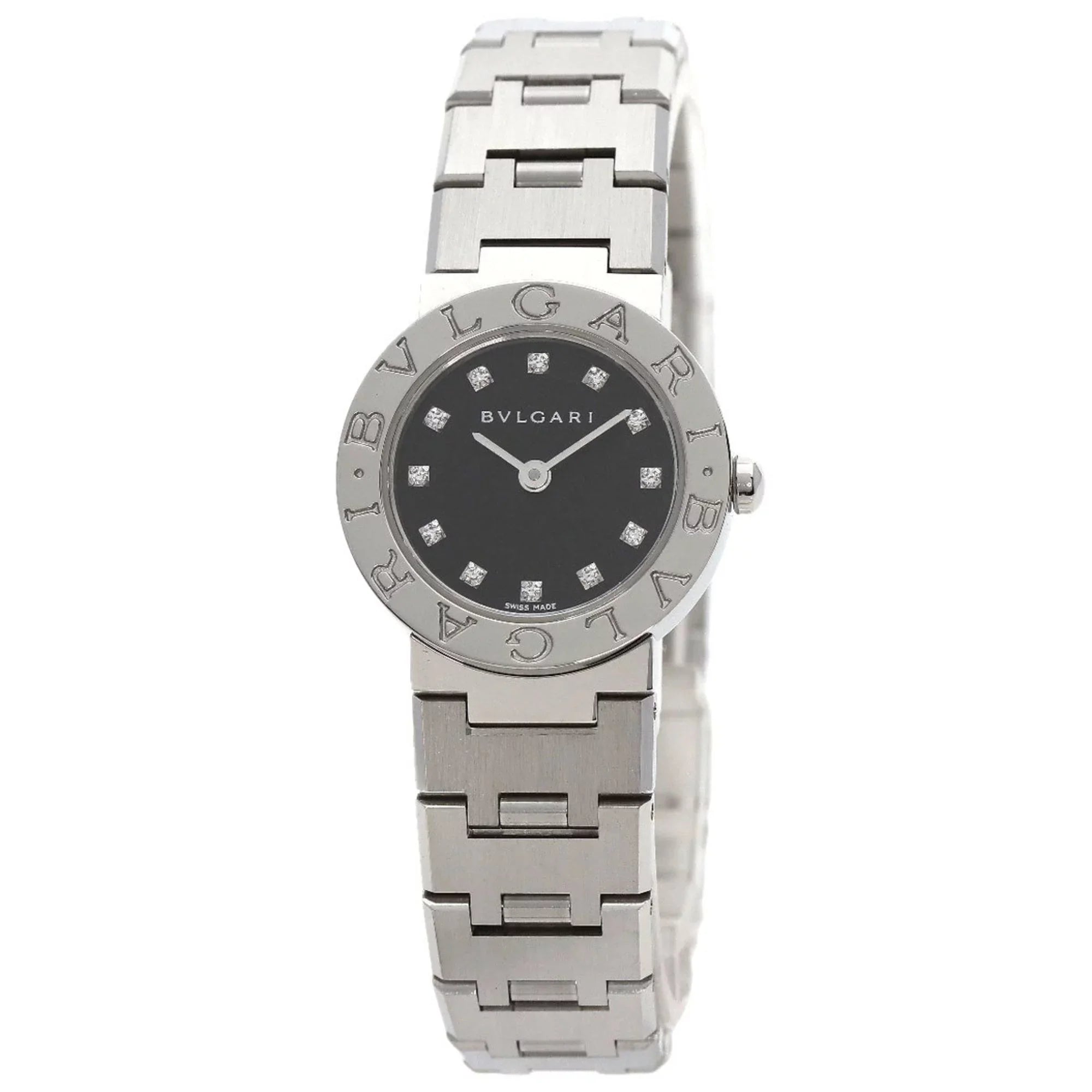 Pre-Owned Bvlgari BB23SS 12 12P diamond watch stainless steel SS ladies BVLGARI (Good)