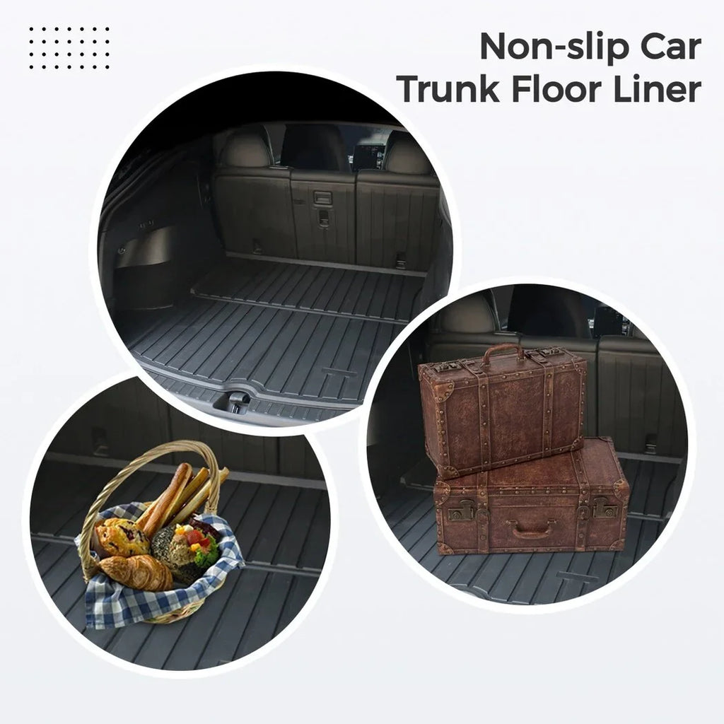All Environment Car Trunk Mats, 3 Rear Seat Back Mats and Trunk Floor Mat, Fitting with 2020 2021 2022 Tesla Model Y, Waterproof Non-slip Car Trunk Floor Liner