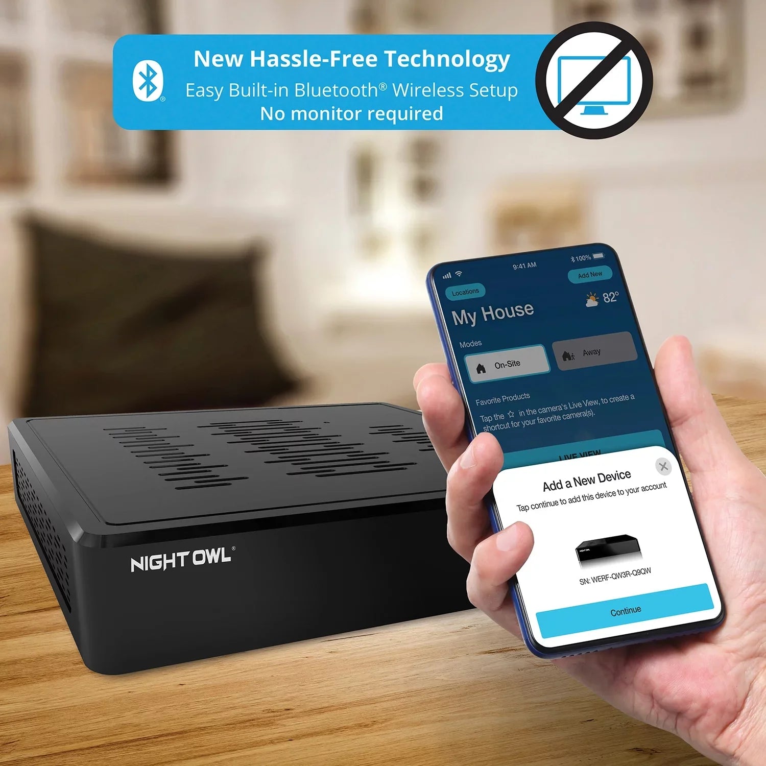 Night Owl Bluetooth 8 Channel DVR with 1TB Hard Drive, and 4 Wired 1080p HD Spotlight Security Cameras, Outdoor, HDMI Connector
