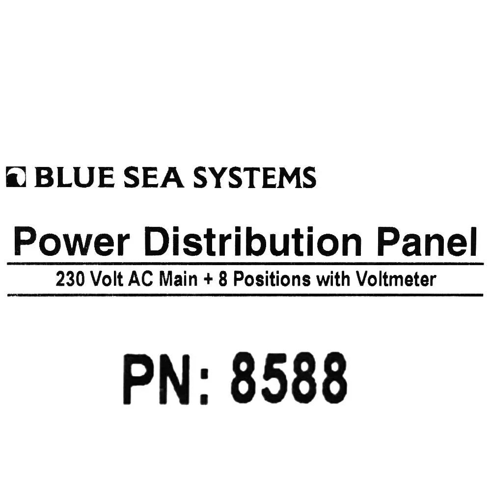 Blue Sea Ship Power Distribution Panel 8588 | 230VAC Main