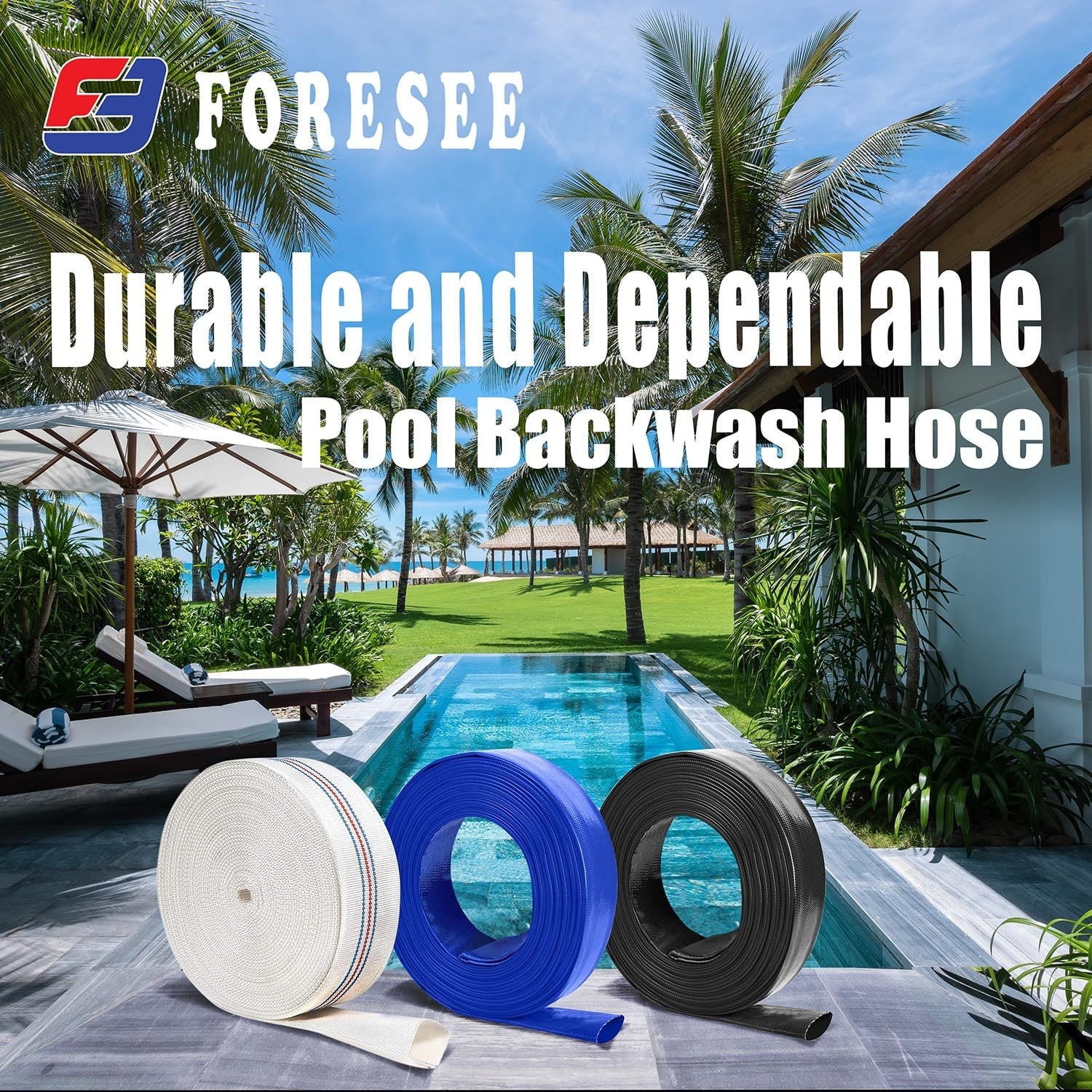 Pool Backwash Discharge Hose - Reliable and Resilient choice for pool maintenance!