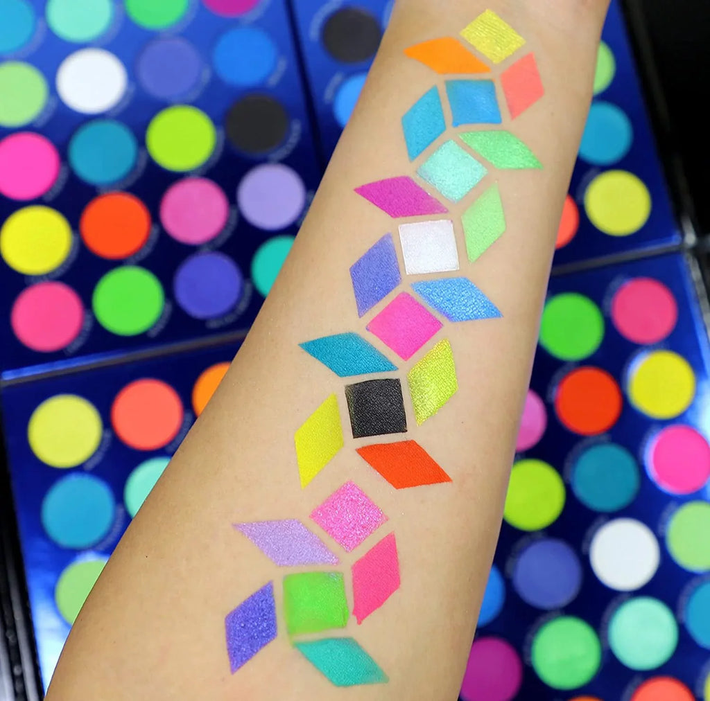 Rude Cosmetics City of Neon Lights - 24 Vibrant Pigment and Eyeshadow Palette , 0.63 oz Eye Shadow