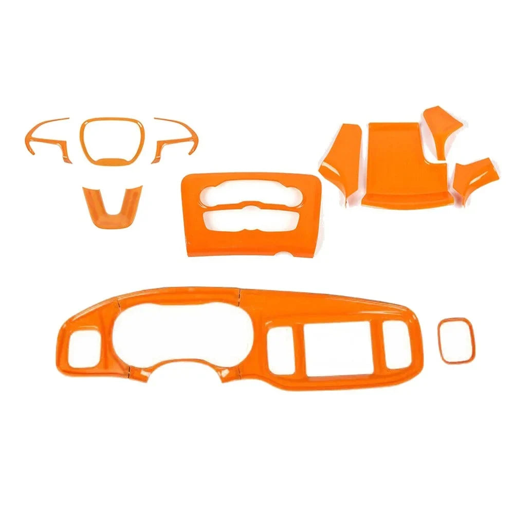 Teledu 14x Orange Inner Set Center Console Dash Shield Trim Kit