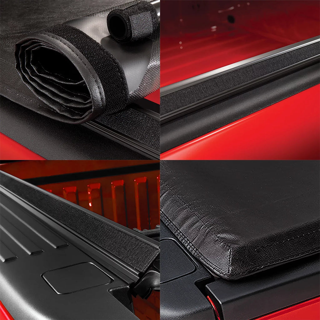 DNA Motoring TTC-RU-090 For 2019 to 2021 Ford Ranger 5Ft Truck Short Bed Matte Black Vinyl Soft Top Roll-up Tonneau Wrap 20