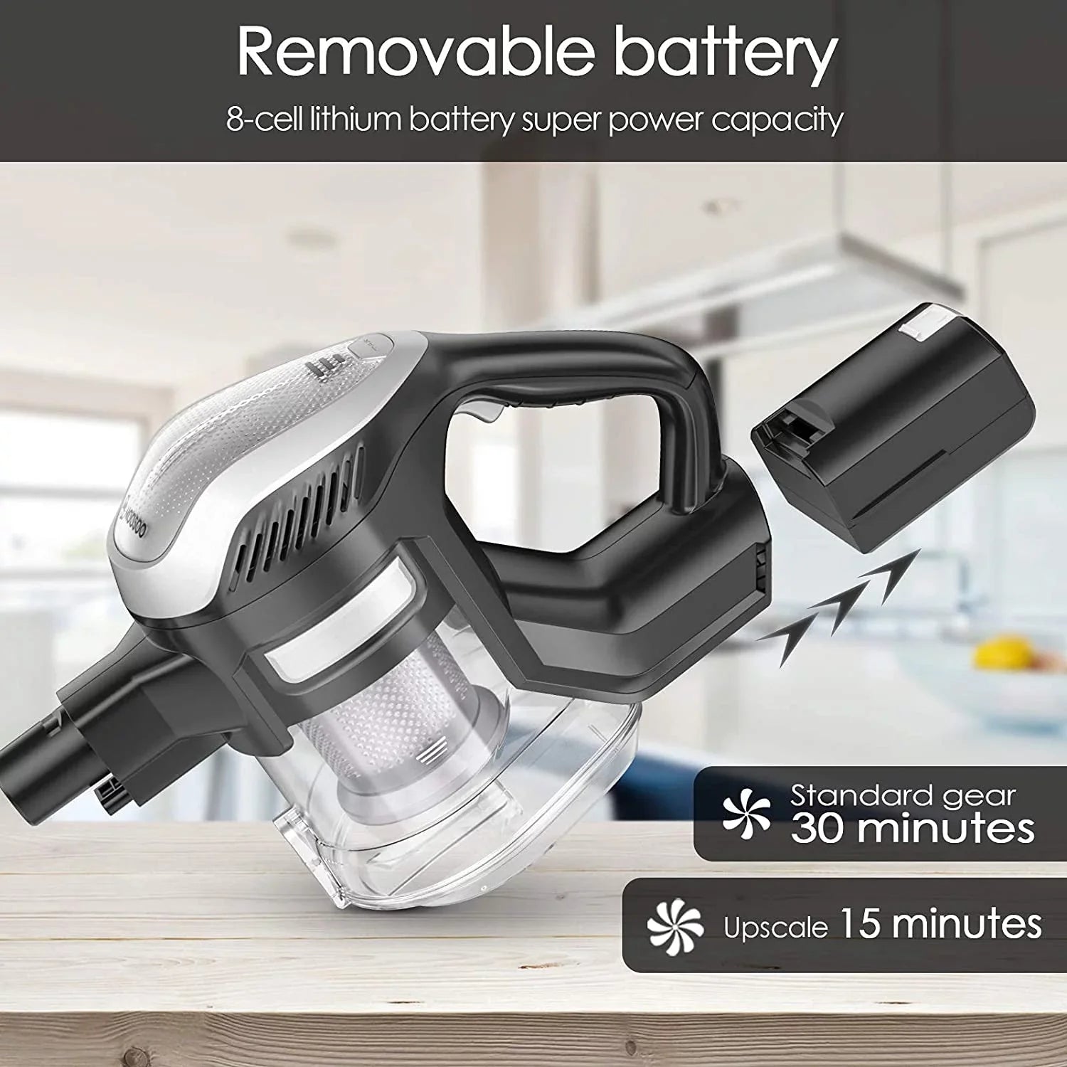 MOOSOO Cordless Vacuum 4-in-1 Lightweight Stick Vacuum Cleaner