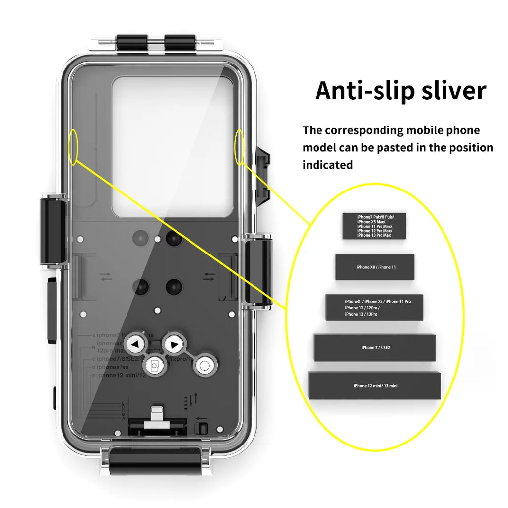 GREHOME Waterproof Underwater Diving Universal Case Shield For iPhone 13 12 Pro Max [98ft / 30m] full body protection