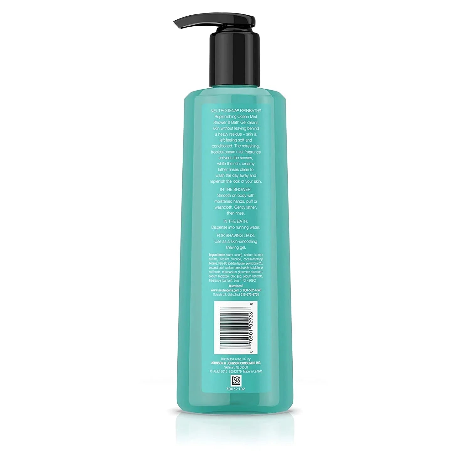6 Pack Neutrogena Rainbath Replenishing Shower And Bath Gel, Ocean Mist 16 oz