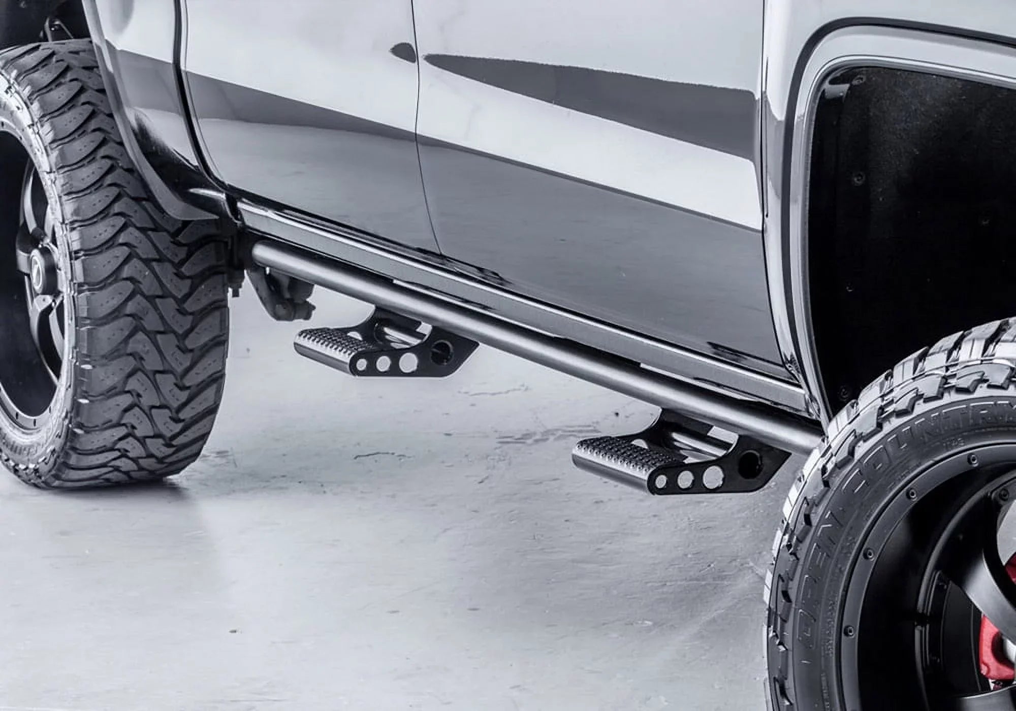 N-Fab by RealTruck Rkr Rails | Textured Black | T074Rkrccr | Matching with 2007-2021 Toyota Tundra Crewmax All Beds, SRW Gas