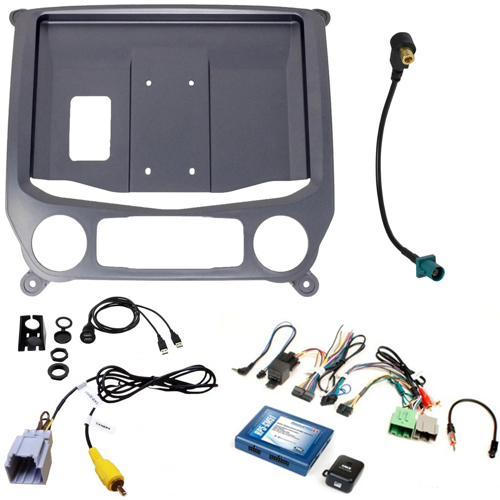 Stinger Heigh10 10" In-dash Infotainment System Fitting with Apple CarPlay & Android Auto, Includes Navigation Card & Installation Kit Matching with 14-18 GM Trucks