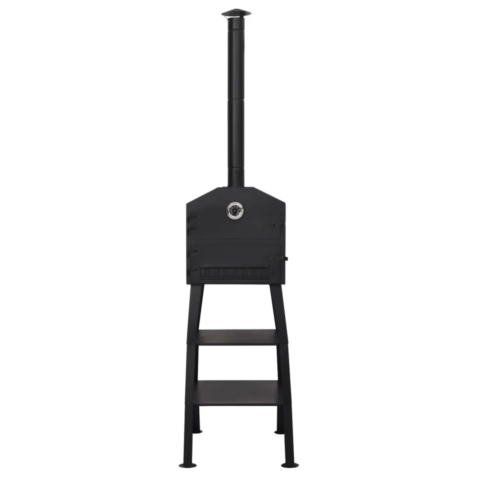 Dcenta Outdoor Pizza Oven Charcoal Fired with 2 Fireclay Stones Steel for Camping, Patio, Backyard, Outdoor Furniture 21.3 x 23.2 x 79.9 Inches (W x D x H)