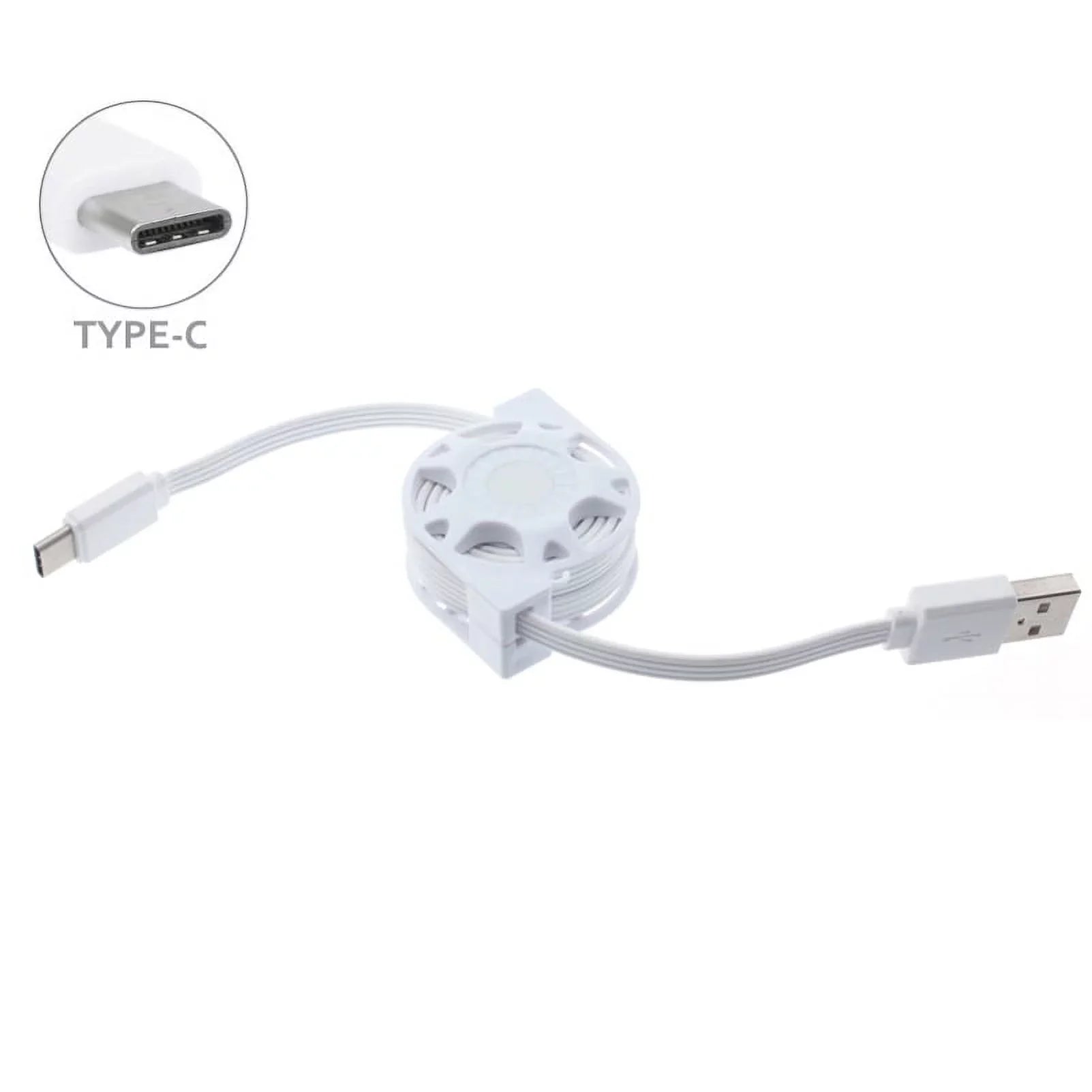 USB Cable w Car Mount, Retractable Type-C Charger, Dash Windshield Holder N2Z for Samsung Galaxy A9 A50 A20 A10e - Sonim XP8 XP3 - Sony Xperia 5 10 Plus 1 - Xiaomi Redmi Note 7, Mi Mix 2 9T 9