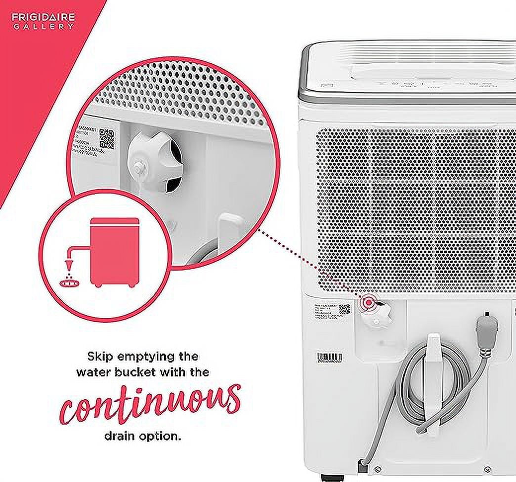 Open Box Frigidaire High Efficiency 50 Pint Dehumidifier Wi-Fi Control FGAC5044W1 - White