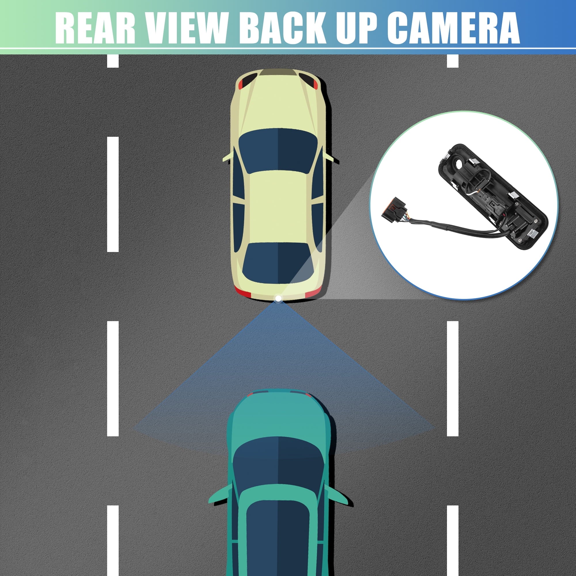Rear View Back Up Camera Waterproof 95760-E6201 for Hyundai Sonata 2015-2017 Plastic Metal Black