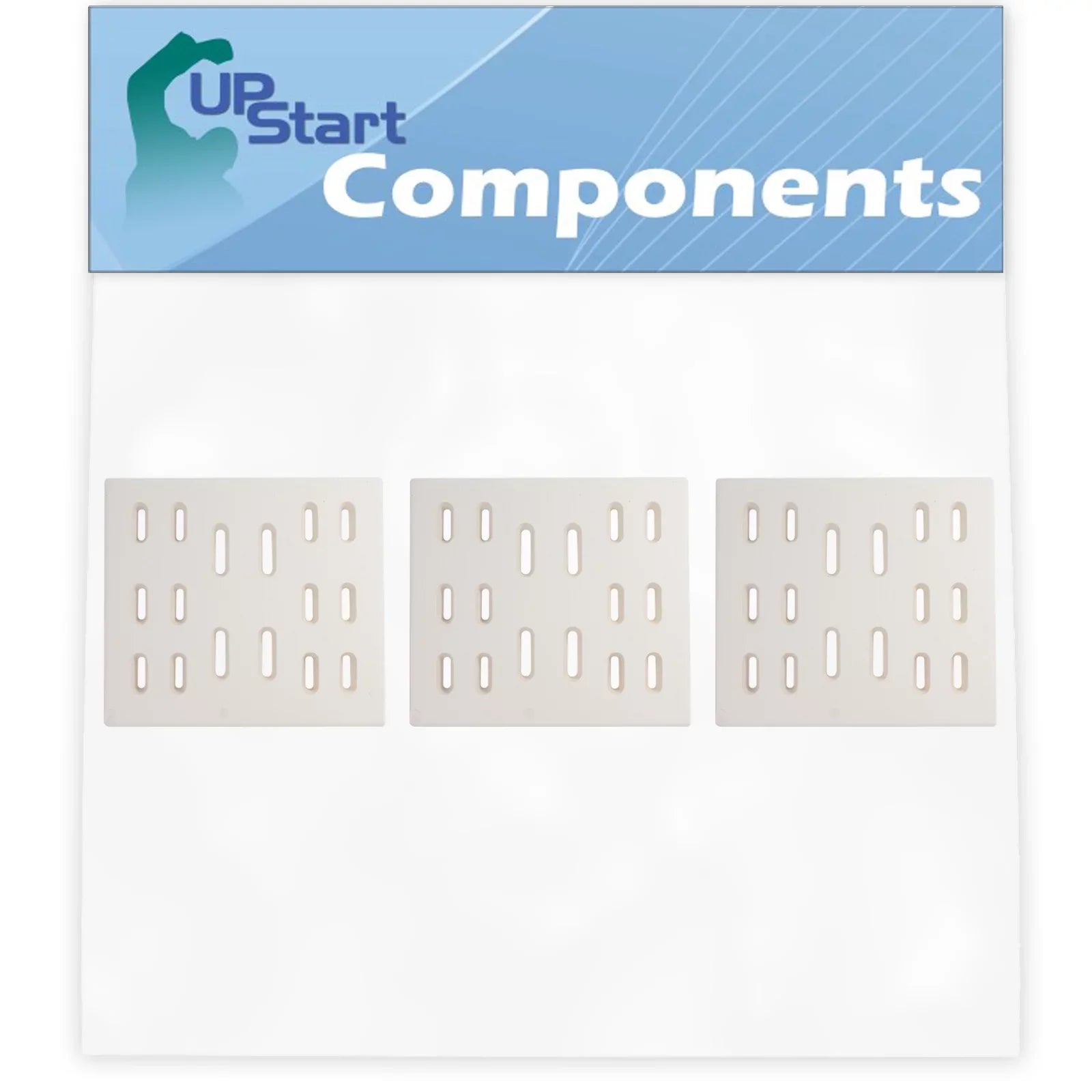 3-Pack BBQ Grill Heat Shield Plate Tent Replacement Parts for Bakers And Chefs Y0005XC-1 - Suitable Barbeque Ceramic Flame Tamer, Guard, Deflector, Flavorizer Bar, Vaporizer Bar, Burner Wrap 8"