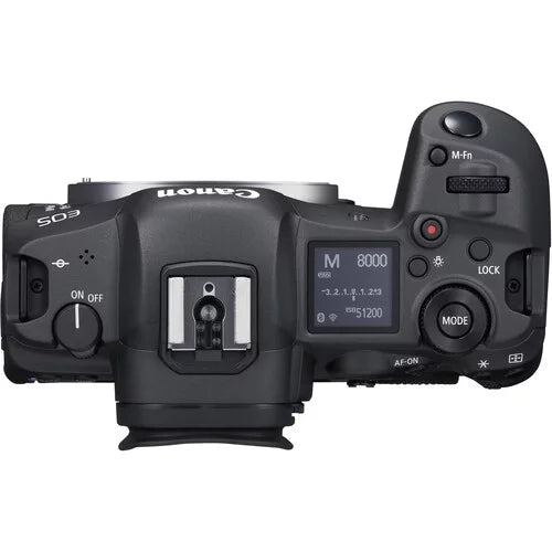 Canon EOS R5 Full Frame Mirrorless Camera with RF 24-105mm STM & 75-300mm III + 420-800mm HD Lenses, Accessories: 2X 64GB Memory Cards, LED Video Light, Microphone, Extra Battery, Case & More