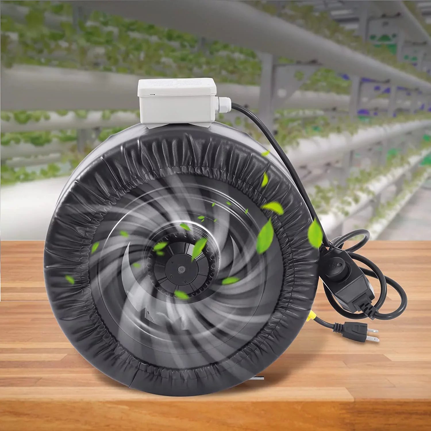 FETCOI Grow Tent Fan 8 Inch Inline Fan Industrial Grade Duct Exhaust Fan Combinable with HEPA Filter & Carbon Filter Powerful Booster Fanwith Speed Controller