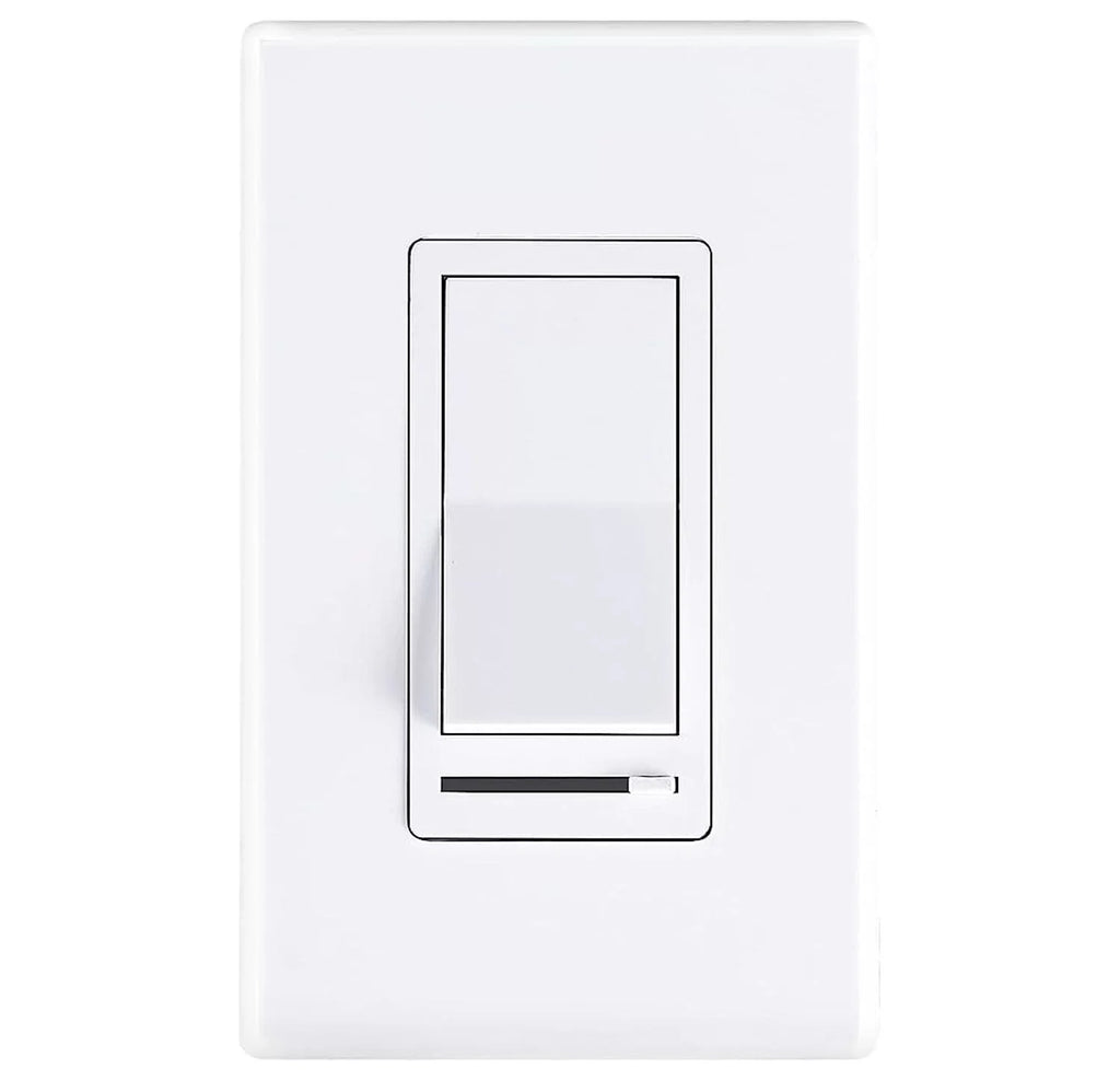 Cloudy Bay in Wall Dimmer Switch for LED Light/CFL/Incandescent,3-Way Single Pole Dimmable Slide,600 Watt Wrap Plate Included