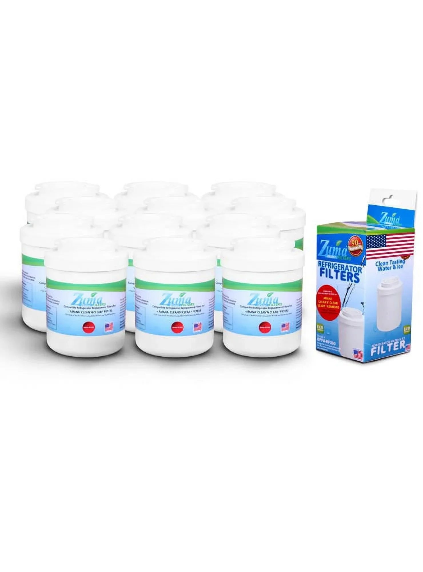 ZUMA Brand , Water and Ice Filter , Model # OPFA-RF300 , Suitable with Amana® 12388403 - 12 Pack - Made in U.S.A.