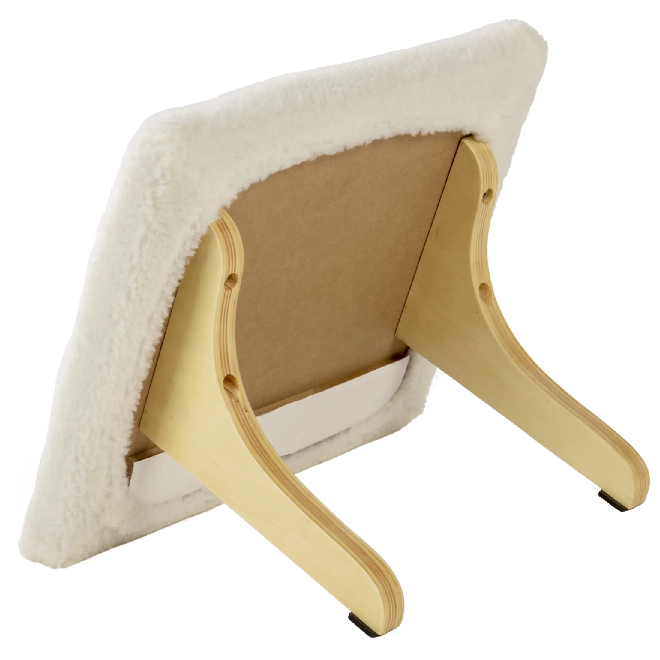 SmartyKat Paw Perch Padded Self-Adhesive Windowsill Mounted Cat Perch & Plush Wrap Cream