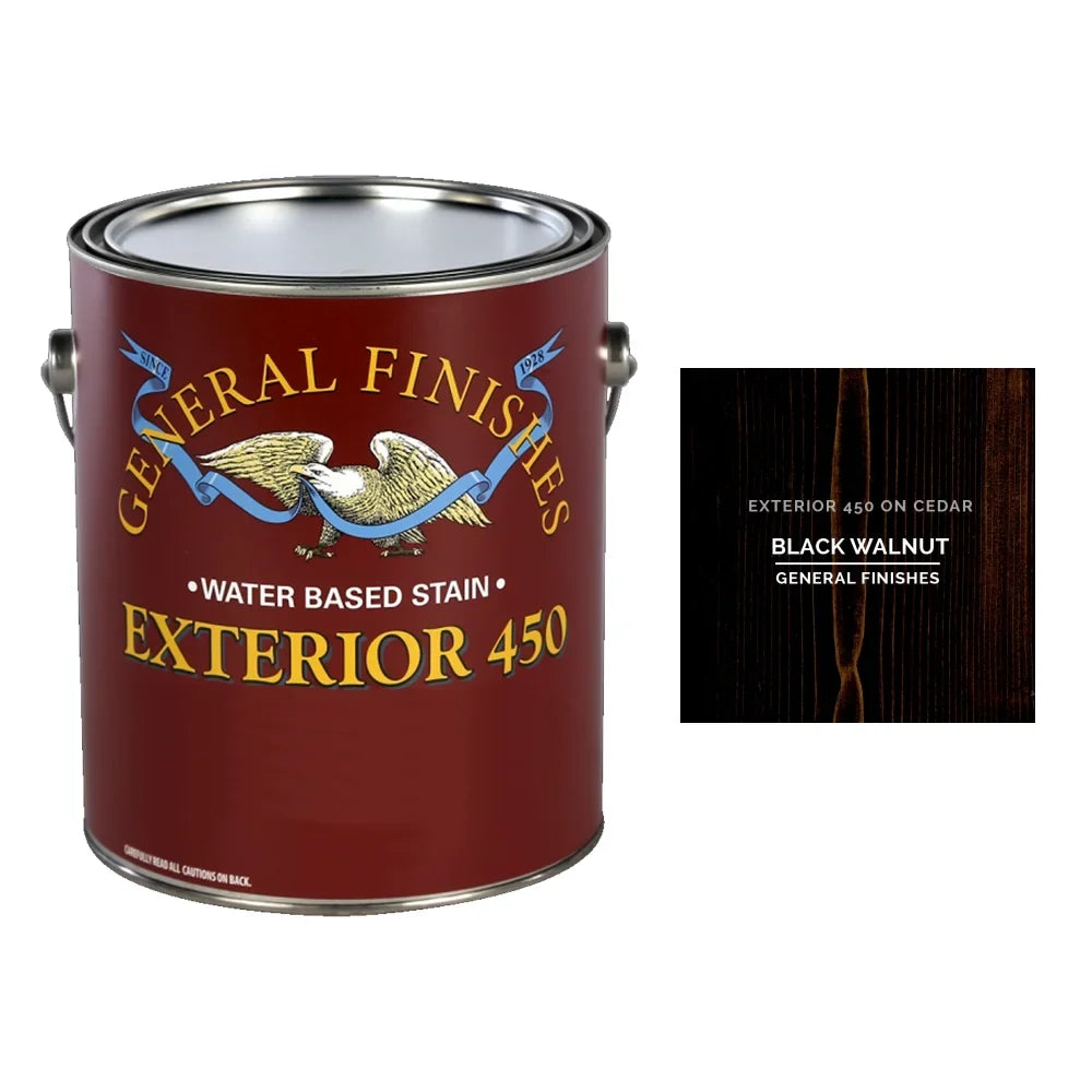 General Finishes, EXTERIOR 450 STAINS, Black Walnut, Quart