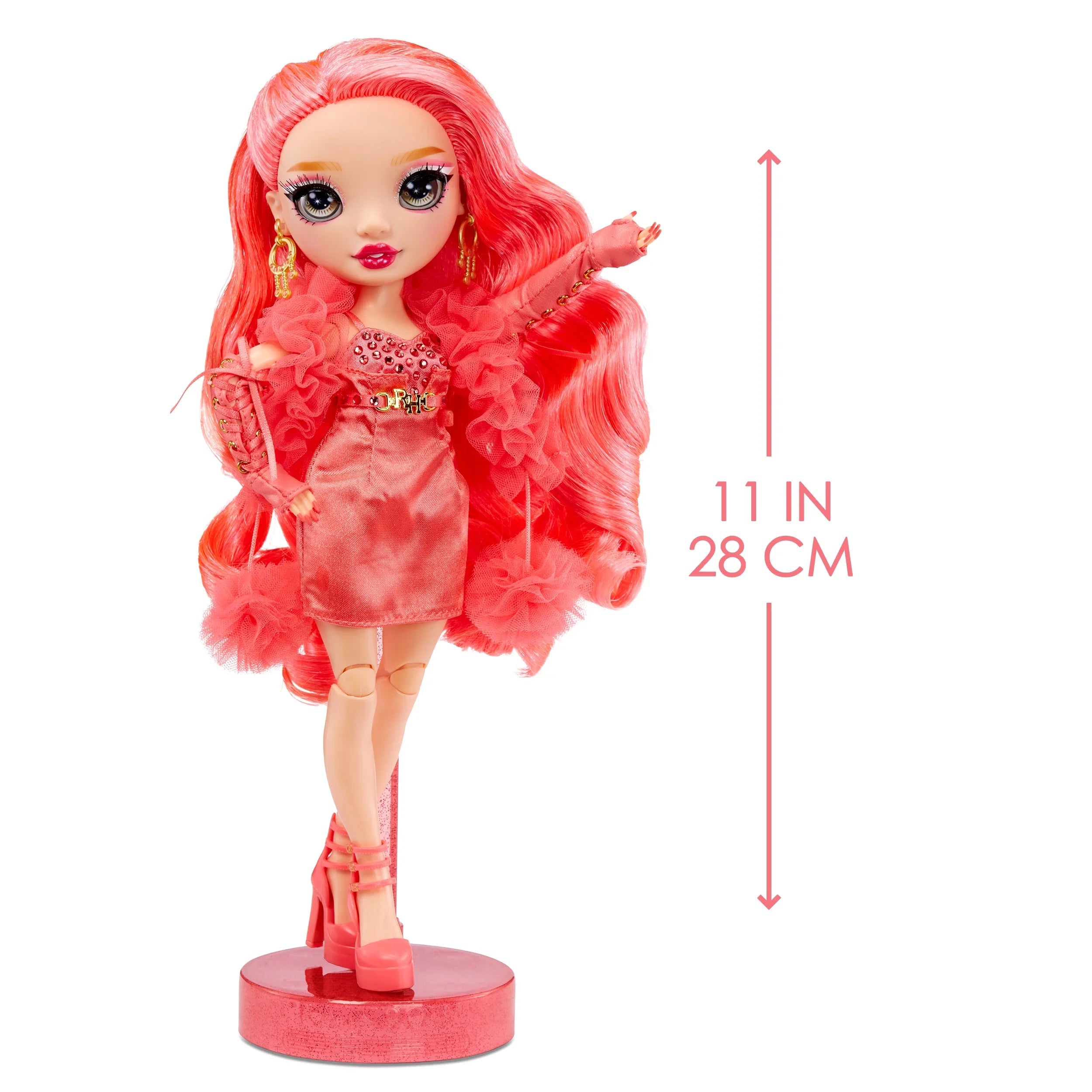 Rainbow High Priscilla- Pink Fashion Doll. Fashionable Outfit & 10+ Colorful Play Accessories. Outstanding Gift for Kids 4-12 Years Old and Collectors
