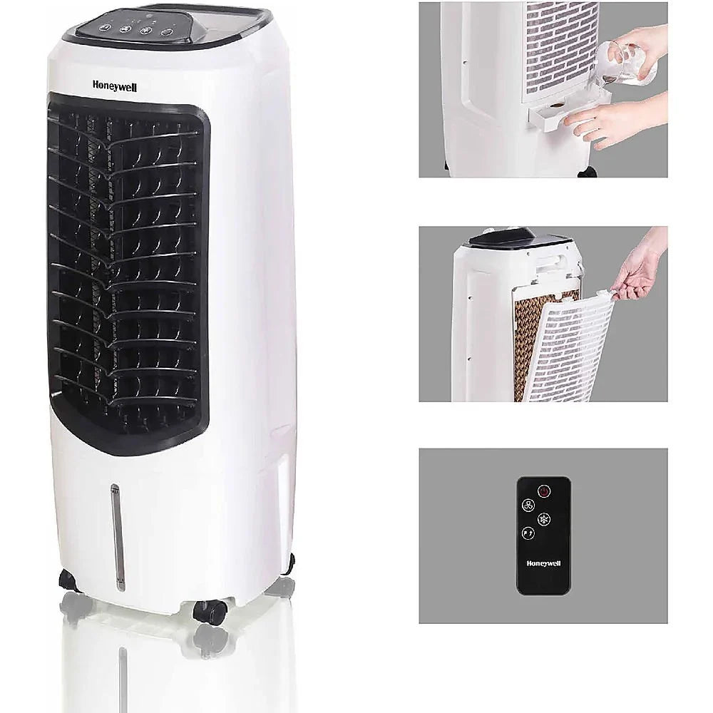 Indoor Evaporative Air Cooler (Swamp Cooler) with Remote Control - White