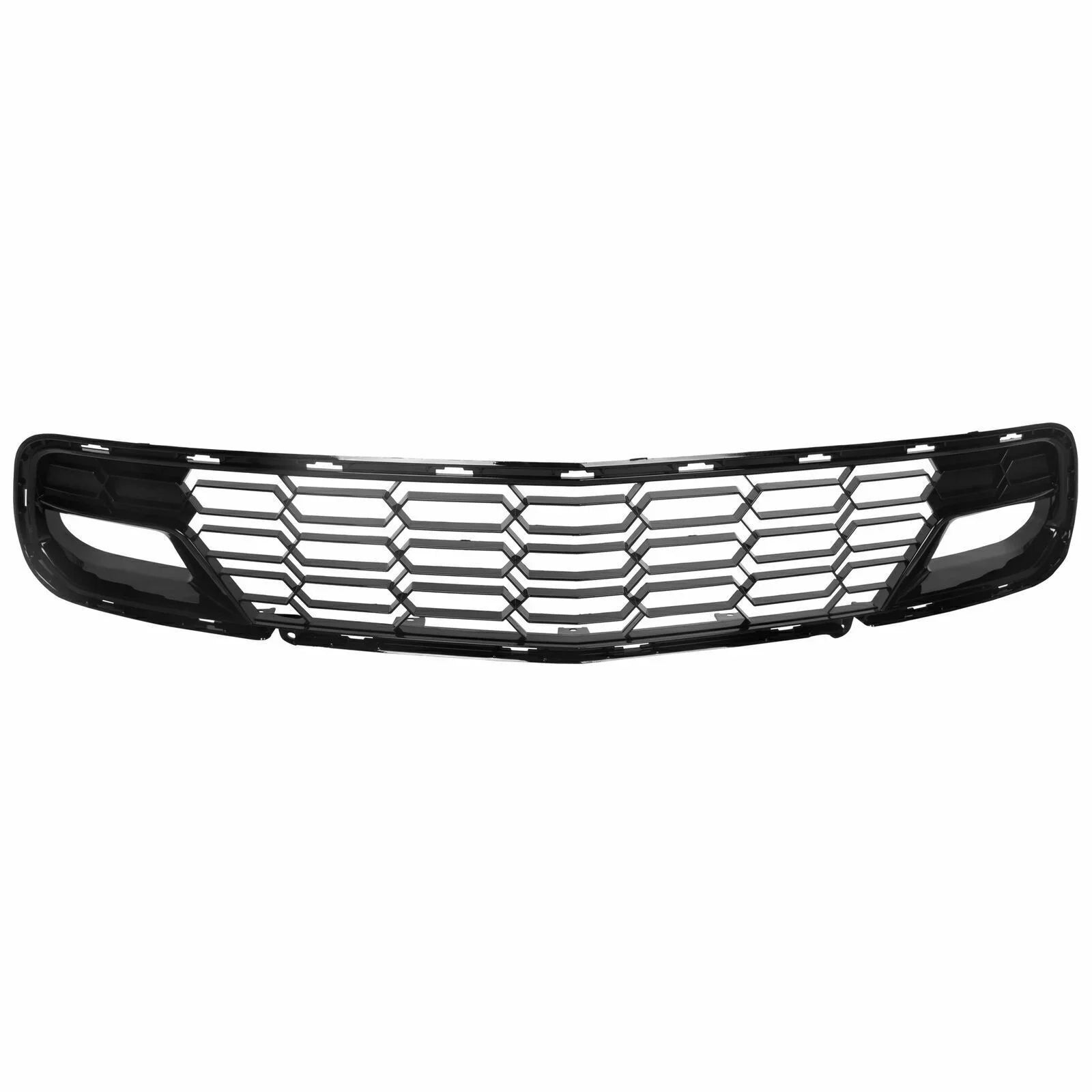 Kojem Front Lower Grille for 2014-2019 Chevrolet Corvette C7 All Models Z06 Style Bumper Protection Painted Glossy Black Plastic (W/O Front Camera Bracket)