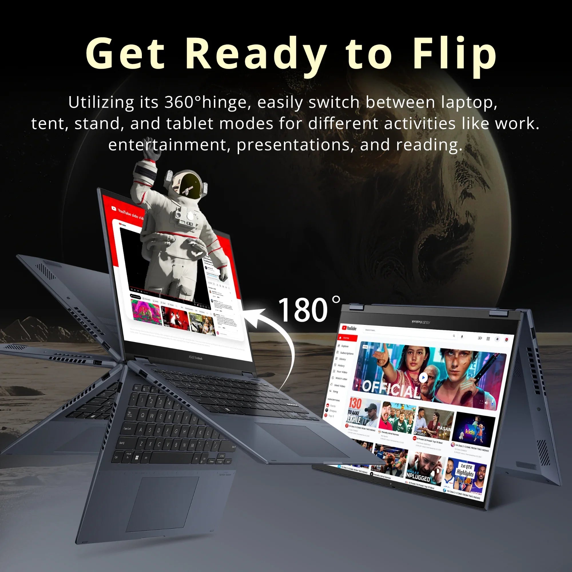 ASUS Vivobook S 14 Flip 14" FHD Touch Display, Intel Core i5-12500H CPU, 8GB DDR4 RAM, 512GB SSD, NumberPad, Thunderbolt 4, Windows 11 Home, Quiet Blue, Hotface 32GB USB Card
