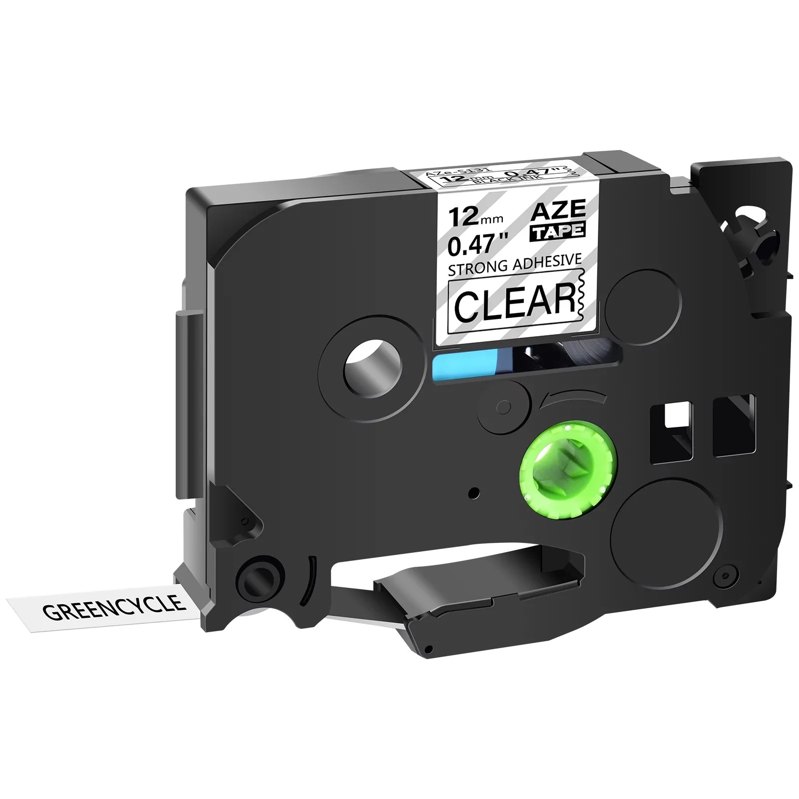 GREENCYCLE 100PK Suitable for Brother P-touch Black on Clear 12mm TZ TZe TZe-S131 TZ-S131 TZ-131 TZe-131 Extra Strength Laminated Label Tape