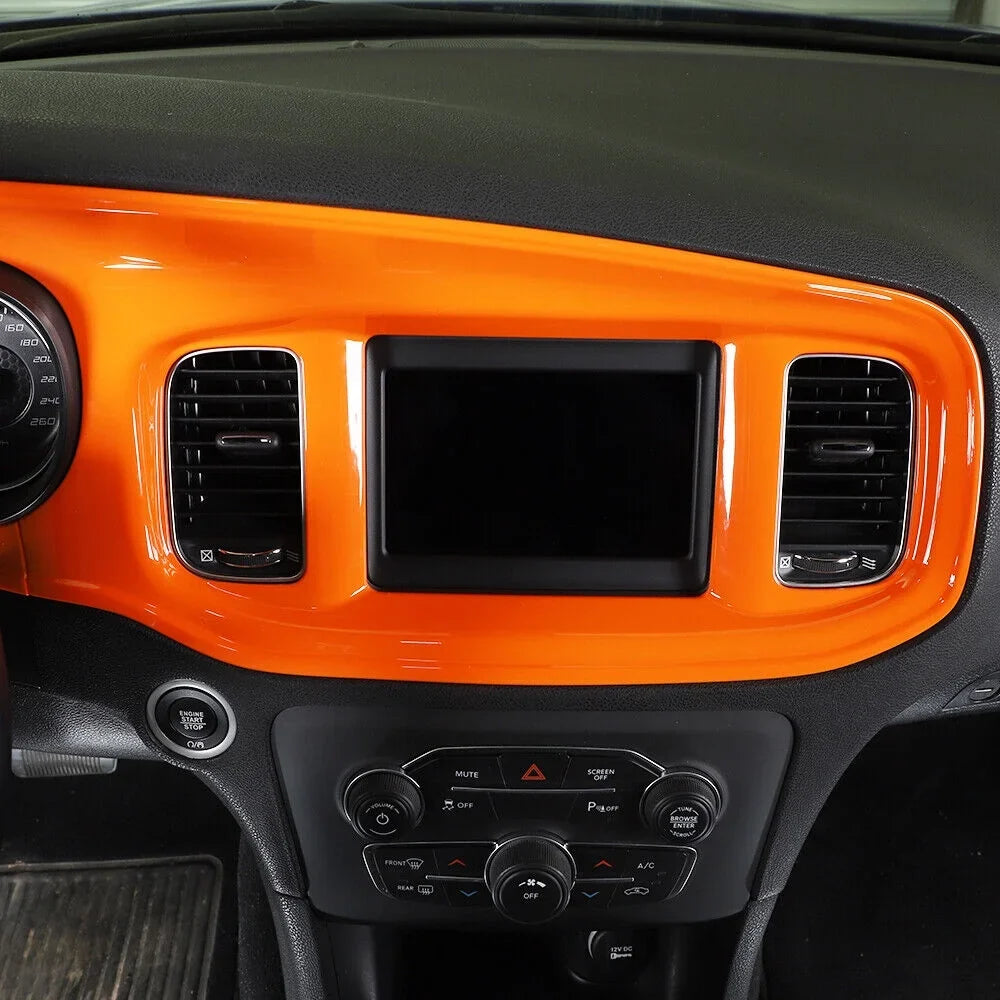 Teledu 14x Orange Inner Set Center Console Dash Shield Trim Kit