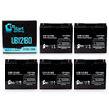 5x Pack - Fitting EAGLE PICHER BATTERIES CF12V18 Battery - Replacement UB12180 Universal Sealed Lead Acid Battery (12V, 18Ah, 18000mAh, T4 Terminal, AGM, SLA)