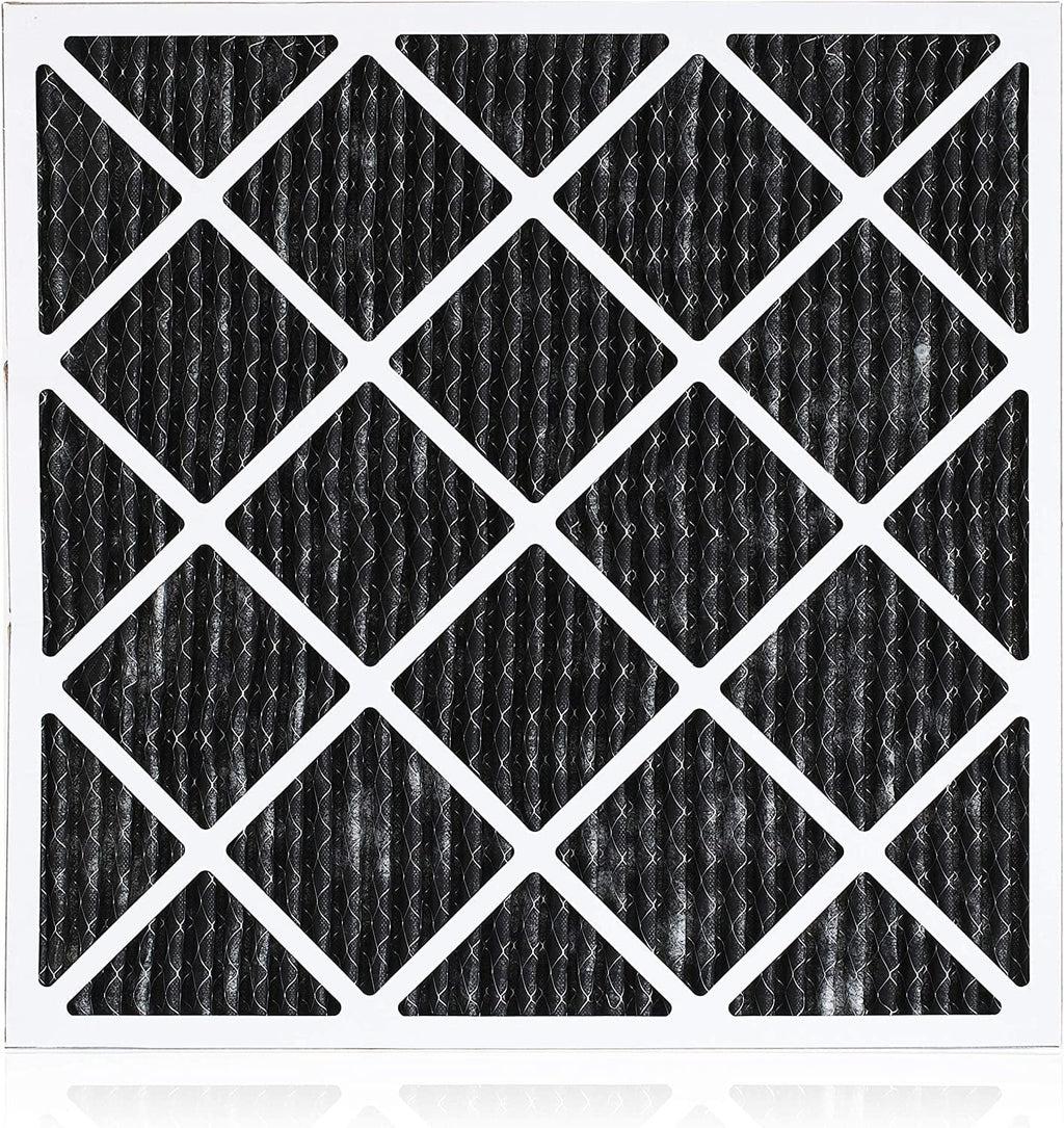 Filterbuy 24x25x1 MERV 8 Odor Eliminator Pleated HVAC AC Furnace Air Filters with Activated Carbon (6-Pack)