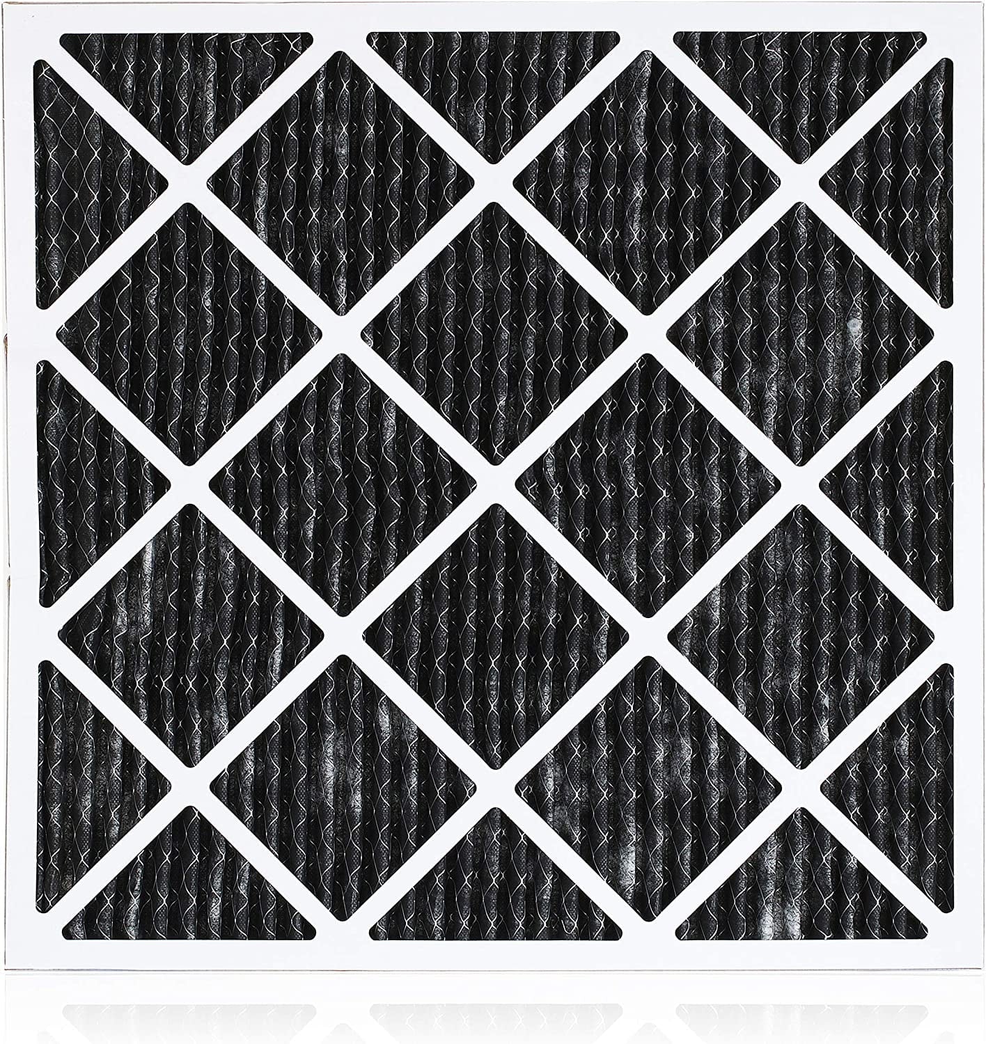 Filterbuy 20x23x1 MERV 8 Odor Eliminator Pleated HVAC AC Furnace Air Filters with Activated Carbon (2-Pack)