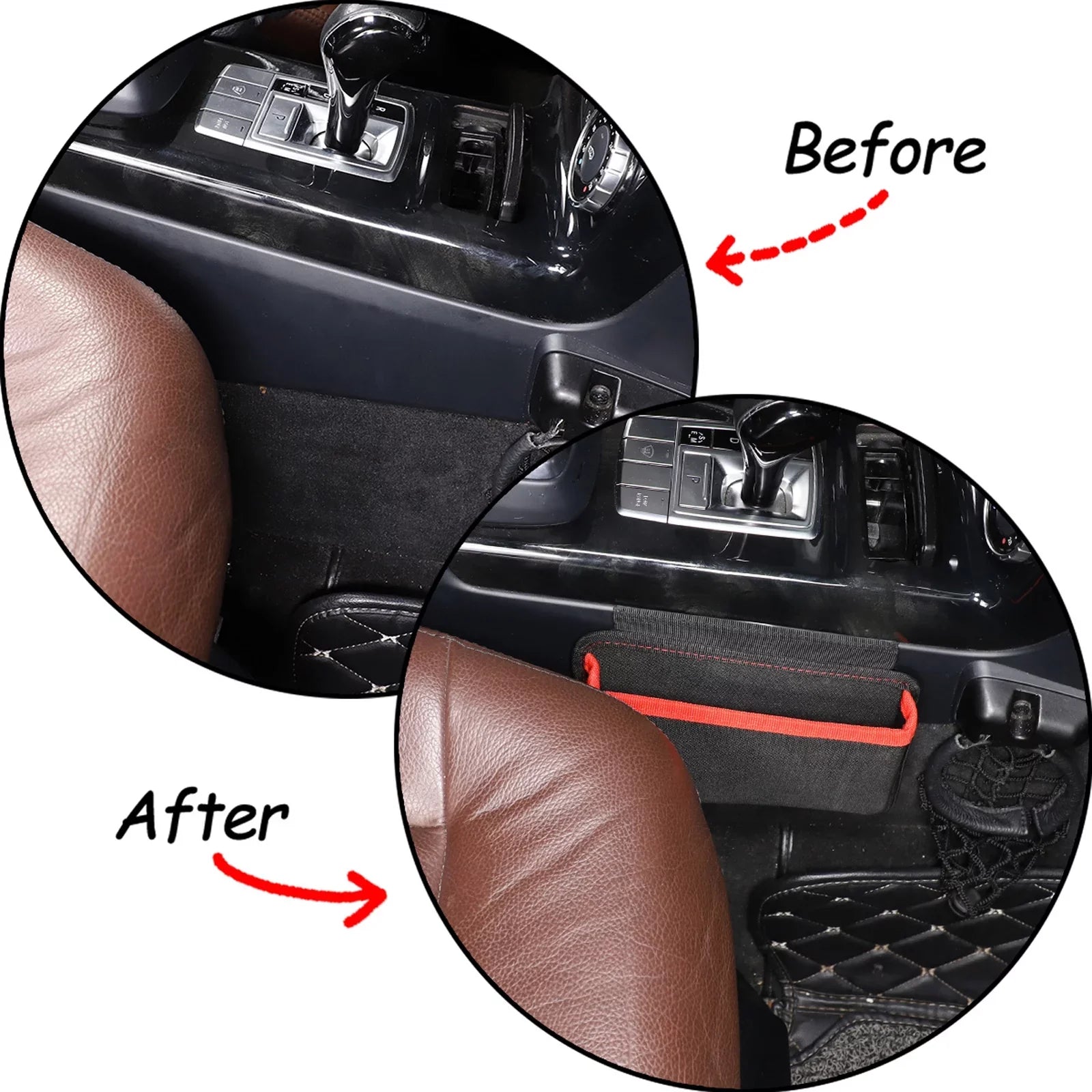 Car Storage Organizer Suitable With 2013 2014 2015 2016 2017 2018 Mercedes Benz G-Class W463 G500 G550 G55 G63 G65, Car Storage Pocket Bag Add extra storage space, Gear Shifter Tray Storage Box