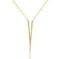 Blue Box Boutique Inc Cubic Zirconia Gold Pointed V Drop Pendant Necklace for Women, Teens