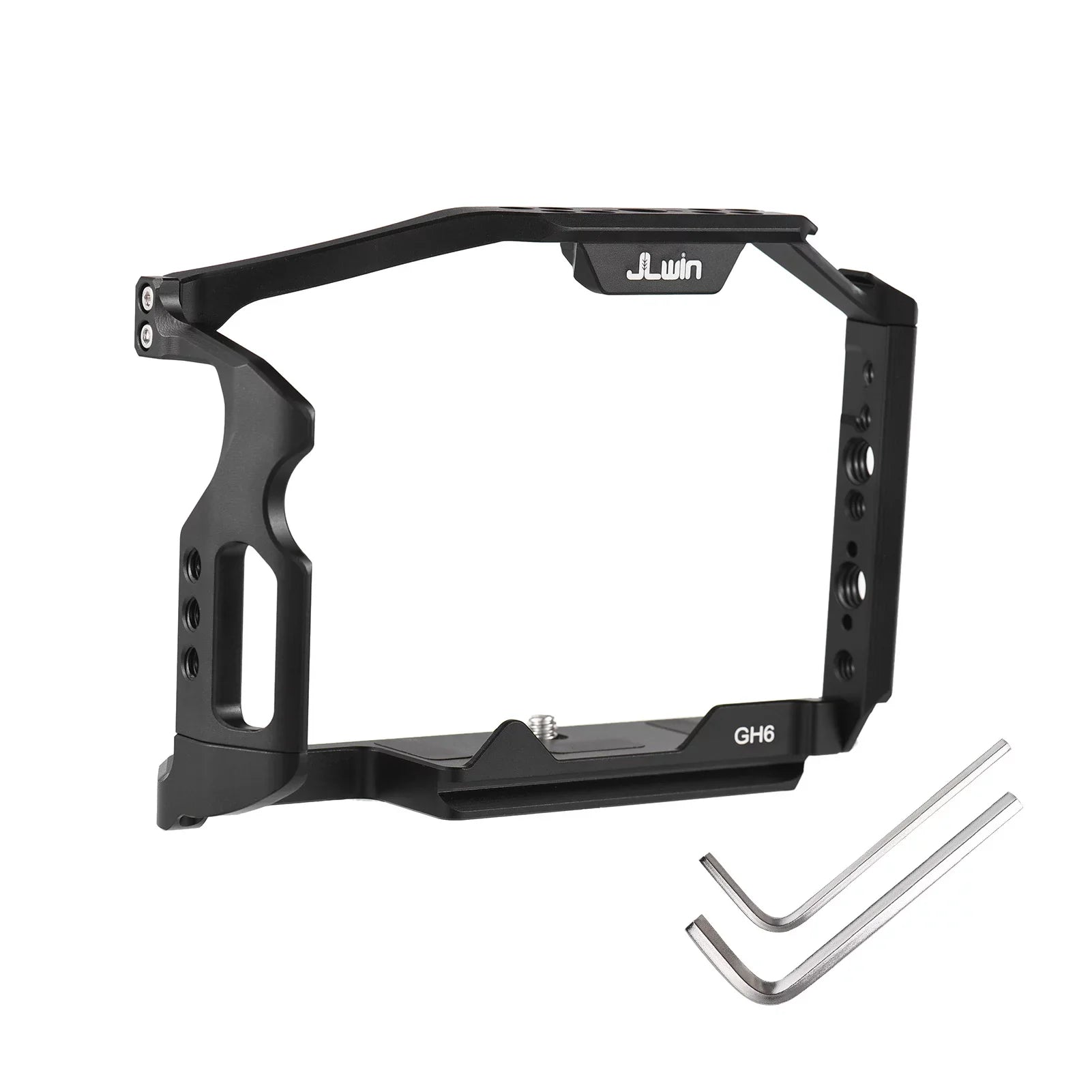 Dcenta Camera Cage Suitable with Panasonic GH6 Aluminum Alloy Construction with Cold Shoe Mount and Extensive Threaded Holes
