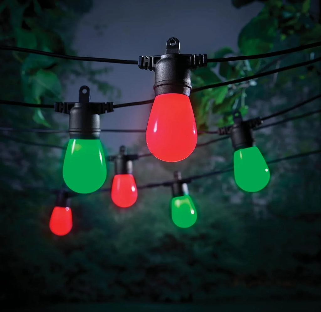 Indoor/Outdoor 24-Light 48 ft. Smart Plug-in Cafe String RGBW Color Changing LED String Light IP65 Waterproof, Dimmable for Balcony, Backyard