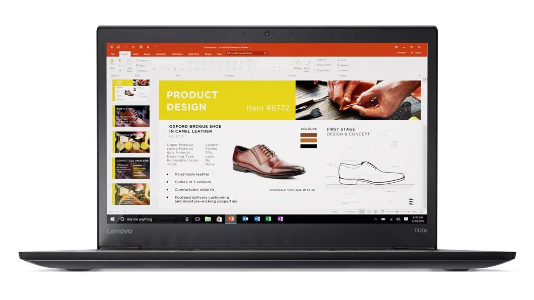 Lenovo ThinkPad T470s Touch Windows 10 Pro Laptop - Intel Core i7-7600U, 20GB RAM, 256GB PCIe NVMe SSD, 14" IPS FHD (1920x1080) Matte Touchscreen, Fingerprint Reader, Smart Card Reader, Black Color