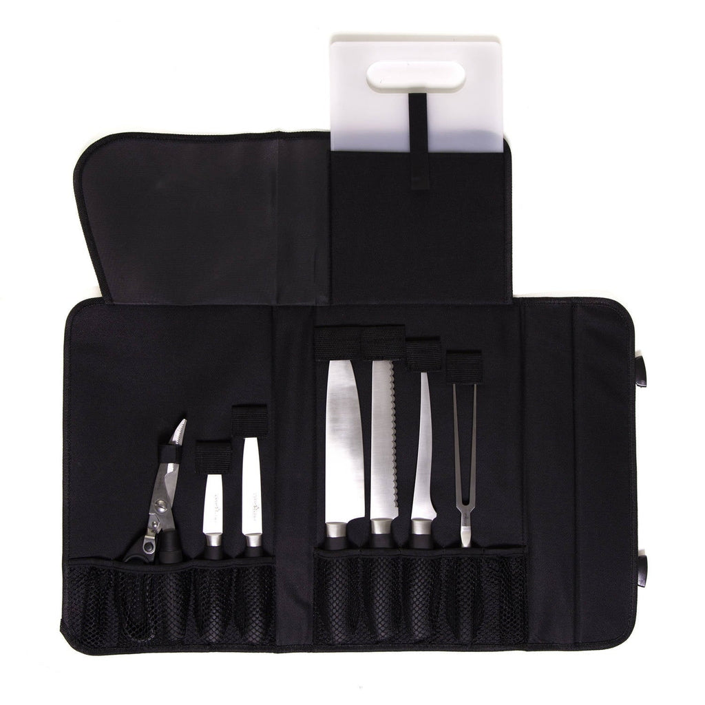 Camp Chef 9 Piece Professional Knife Set - KSET9, Includes 8" Chef Knife, 7" Fillet Knife, 8" Bread Knife, 5" Utility Knife, 3" Pairing Knife