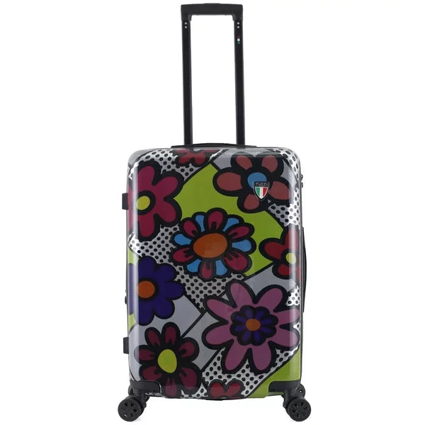 TUCCI Disegno - Pop Art Flower Dots 24-inch Medium Hardside Luggage