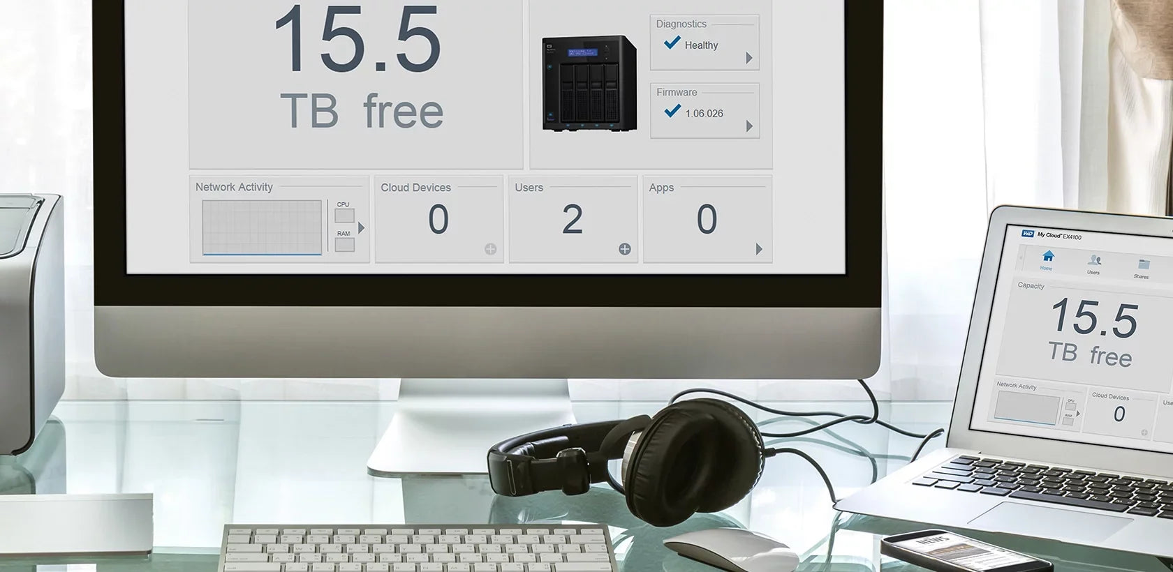 WD 8TB My Cloud Expert Series EX2 Ultra, 2-Bay Network Attached Storage - WDBVBZ0080JCH-NESN