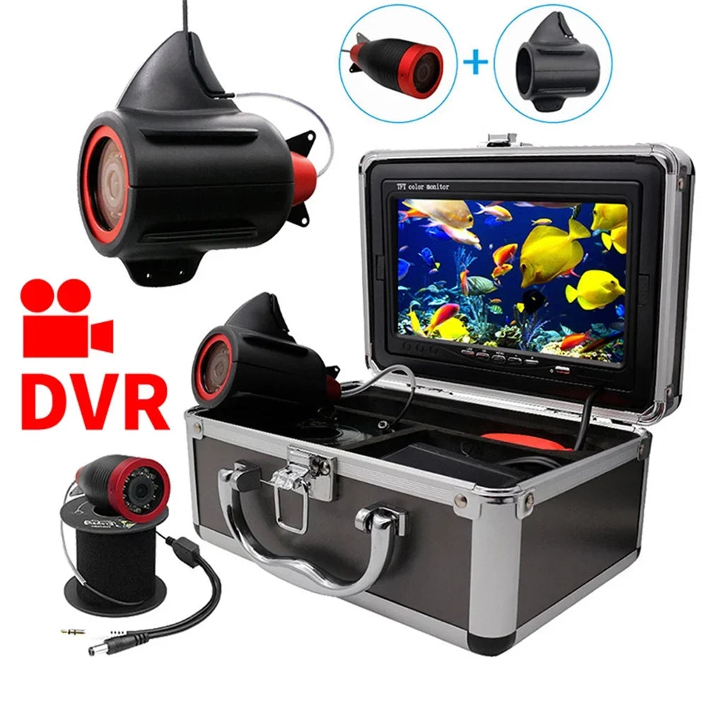 Erchang 7 Inch DVR Underwater Fishing Camera Portable Video Fish Finder for Lake Sea Fishing, Long Battery , Capture Every Moment Underwater