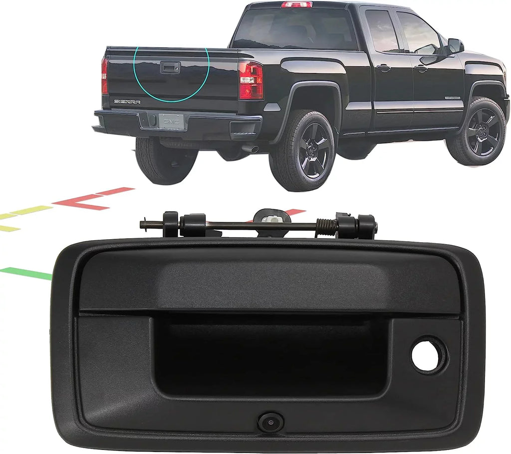 RED WOLF Tailgate Handle Backup Camera Rear View for 2014-2018 Chevrolet Silverado GMC Sierra 1500 Park Assist Camera