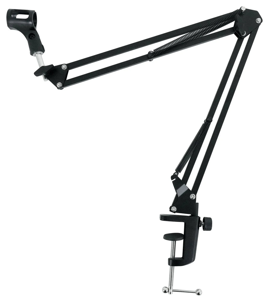 Rockville DMS30 Microphone Boom Arm Studio Podcast Mic Stand+Clamp+Pop Filter