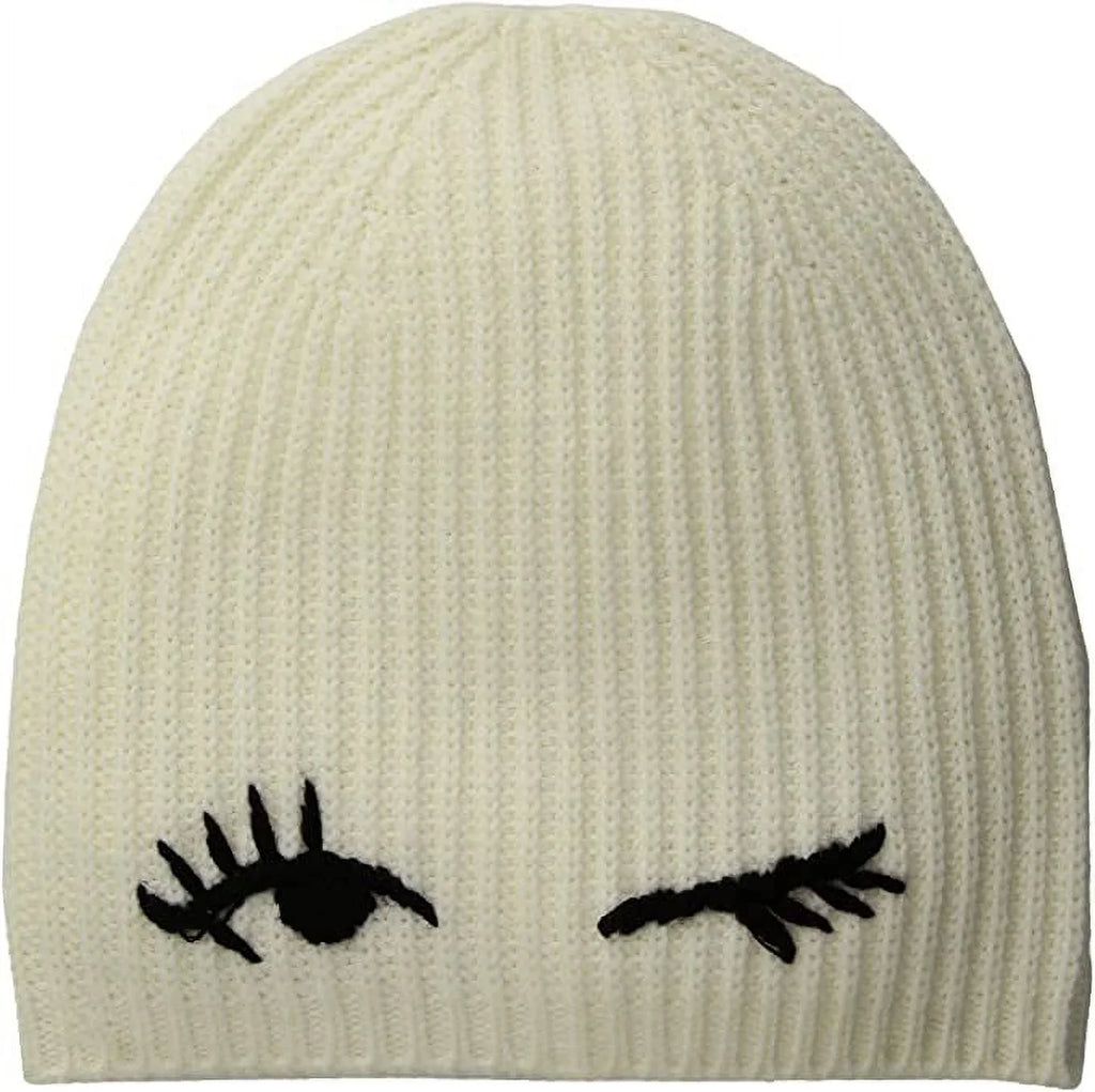 Kate Spade New York Winking Beanie Cream/Black
